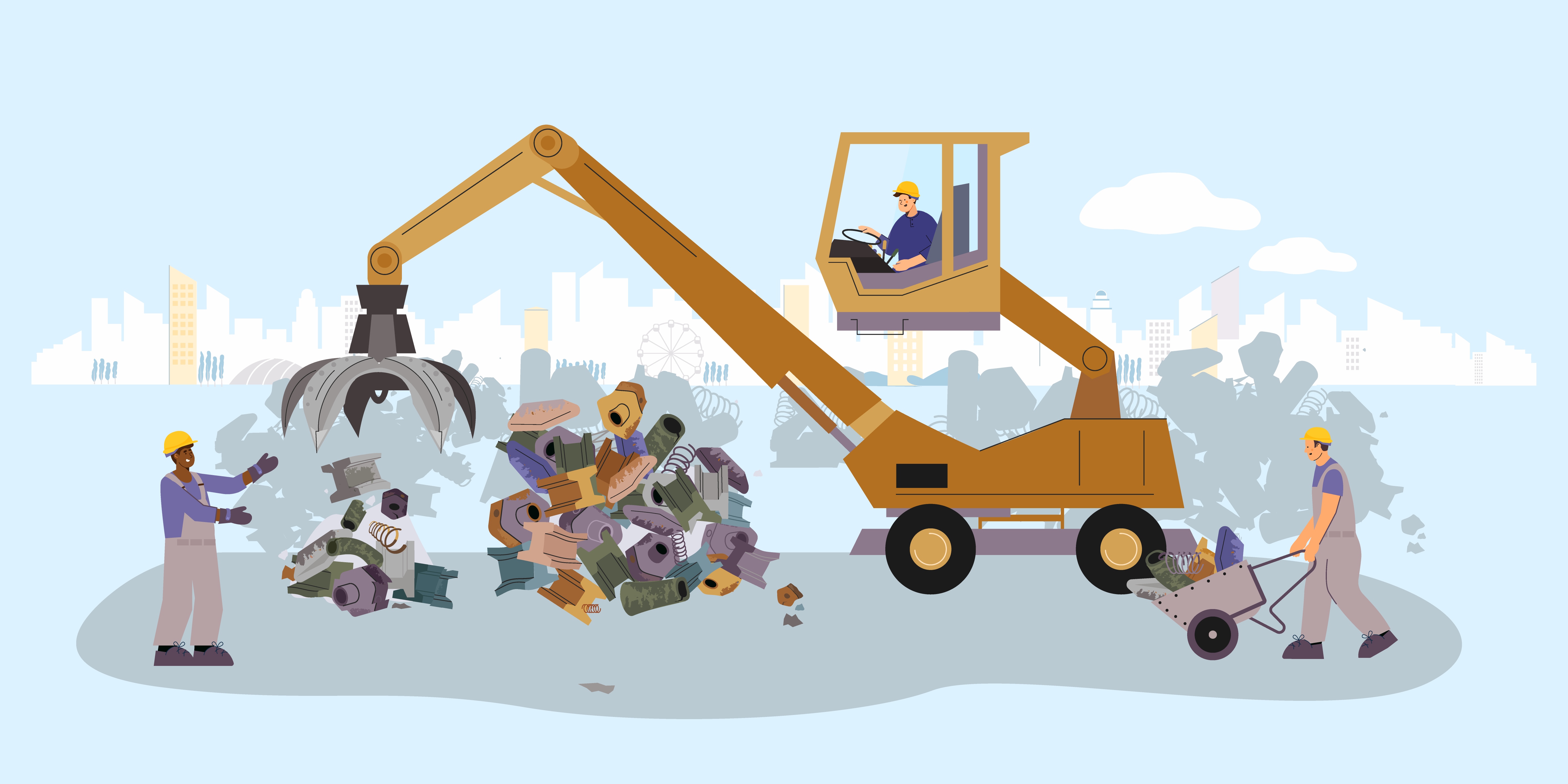 Scrap recycling plant